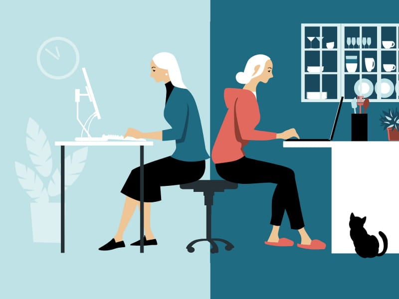 Hybrid work can be healthy at home and the office