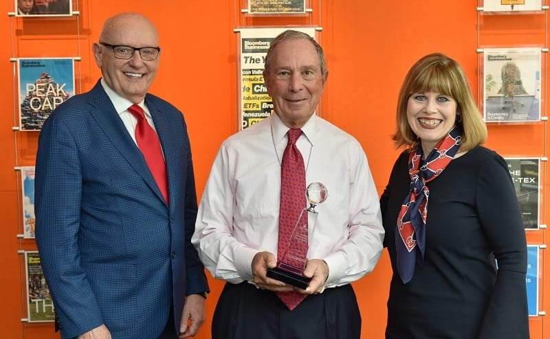 Michael Bloomberg's wide-ranging efforts to promote health are honored