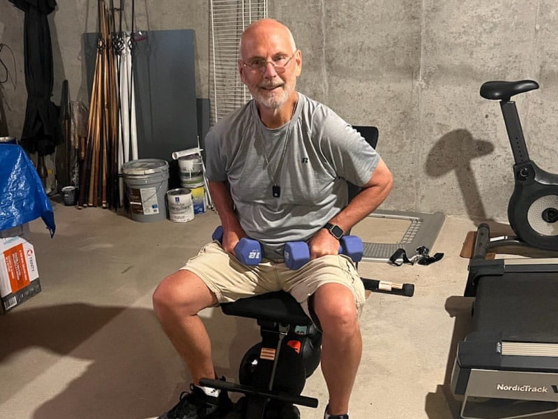 Diet, exercise and 'The Stents' contributed to his recovery after a massive heart attack